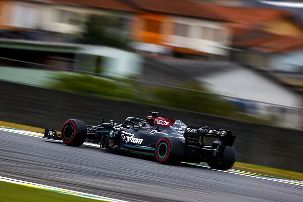 Action. Sir Lewis Hamilton, Mercedes W12