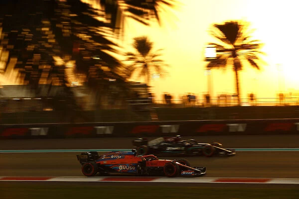Action. Valtteri Bottas, Mercedes W12, passes Daniel Ricciardo, McLaren MCL35M