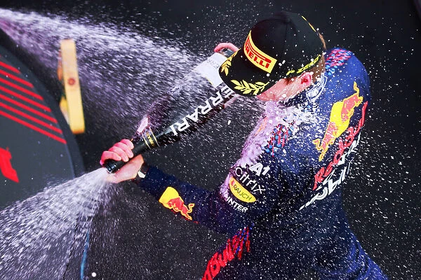Portrait Podium. Max Verstappen, Red Bull Racing